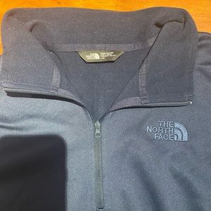 North face blue pullover, quarters zip sweatshirt, men’s size large